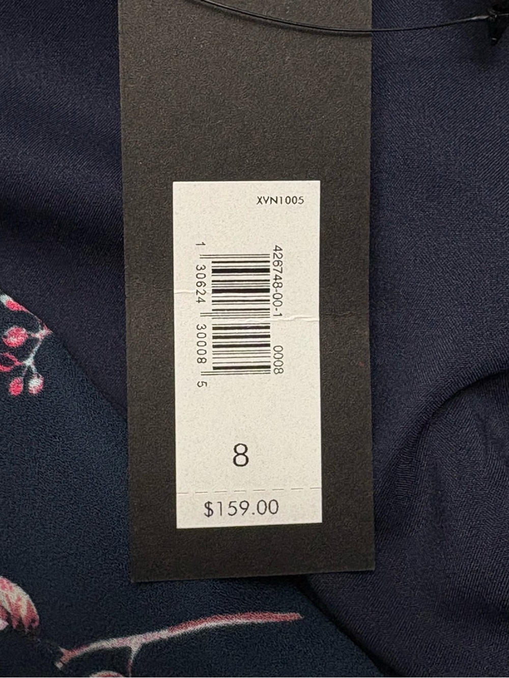 NWT Banana Republic Preppy Navy Floral Faux Wrap Ruffle Maxi Dress Size 8 - Picture 10 of 10